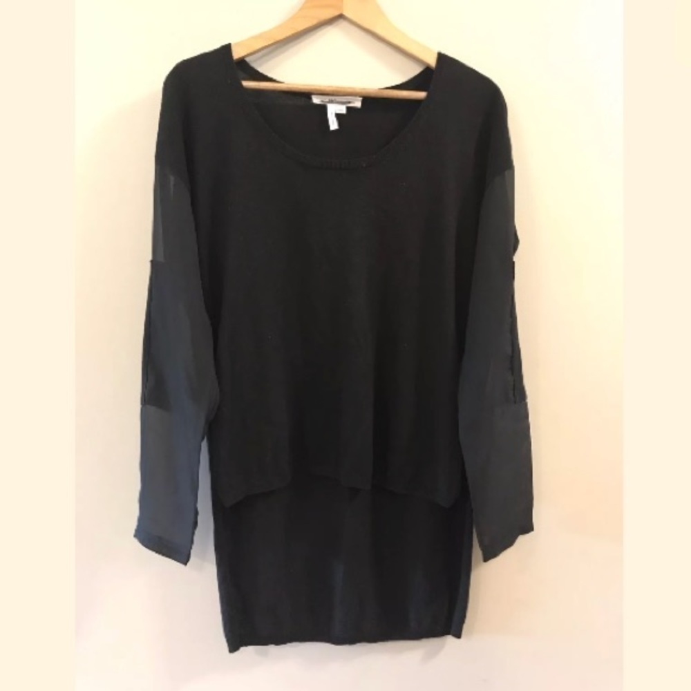 BCBGeneration Black Side Slit High Low Sweater M/L